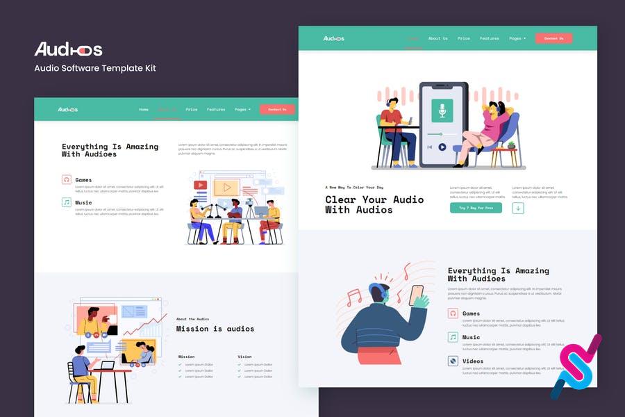 audios-app-showcase-elementor-template-kit